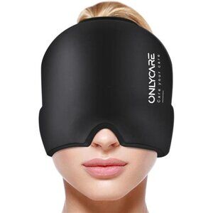Migraine Relief Cap, Soothing‎ Headache Hat, Upgraded Odorless Gel Ice Head Wrap